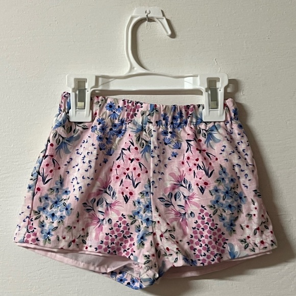 Btween Toddler Girls Floral Pink 2 Piece Shorts Tank Top Set 3T Linen Blend - Picture 2 of 5